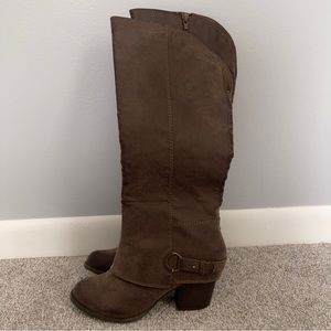 Fergalicious Women's Lexy, Taupe Heeled Boot